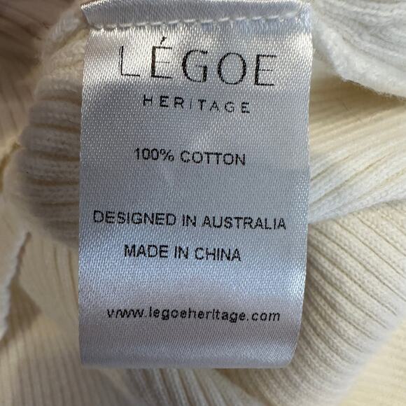 Legoe Heritage Maternity Knit Tank WMNS 1 White V-Neck Ribbed Side Zip Stretchy - Picture 9 of 10